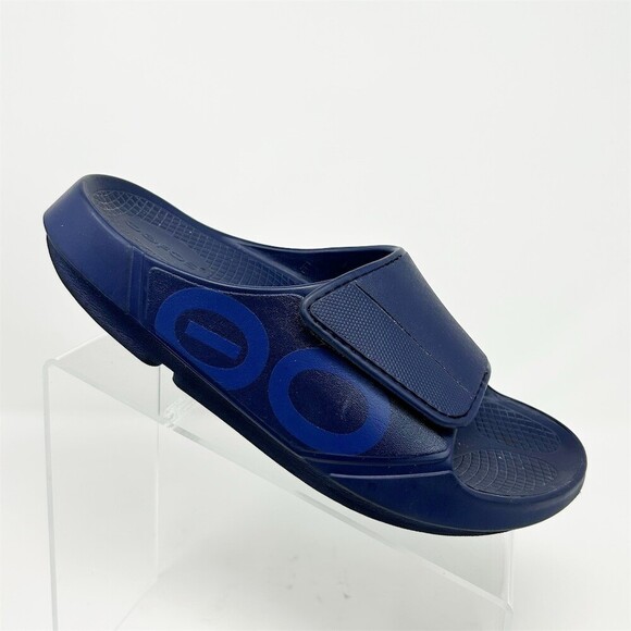 OOFOS Shoes - OOFOS OOahh Sport Flex Recovery Slide Sandals Unisex Navy Blue Size 41